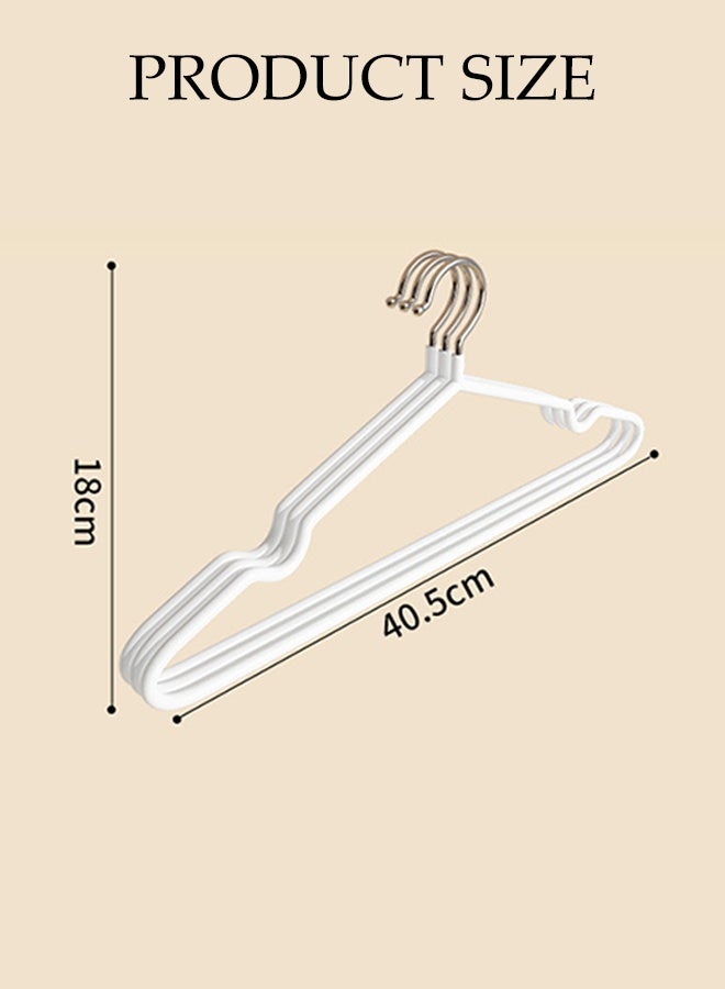 DUNISO 10 Pack Metal Hangers,Heavy Duty Metal Hangers,Coat Hangers with Non-Slip Grooves,Waterproof and Anti Slip,Strong and Durable,Space Saving,for Hanging Coats,Suits,Jackets, Shirt,40cm - Image 2