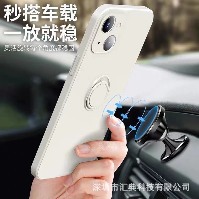 غطاء واقي بسيليكون لـ iPhone 14 / 14 Plus / 14 Pro / 14 Pro Max مع تغطية كاملة وحامل قائم مع مقاوم للصدمات مع مقاوم للخدش مع حماية من السقوط باللون أزرق بوظيفة حامل من السيليكون - Image 3