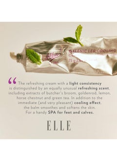 Alba Alba Galenic Leg Cooling Cream - Relaxing Leg Cream with Butchers Broom Goldenrod Lemon, Chestnut & Green Tea for Deep Cooling, Long Lasting Relief and Skin Hydration - 75 grams Recyclable Tube  - Image 3