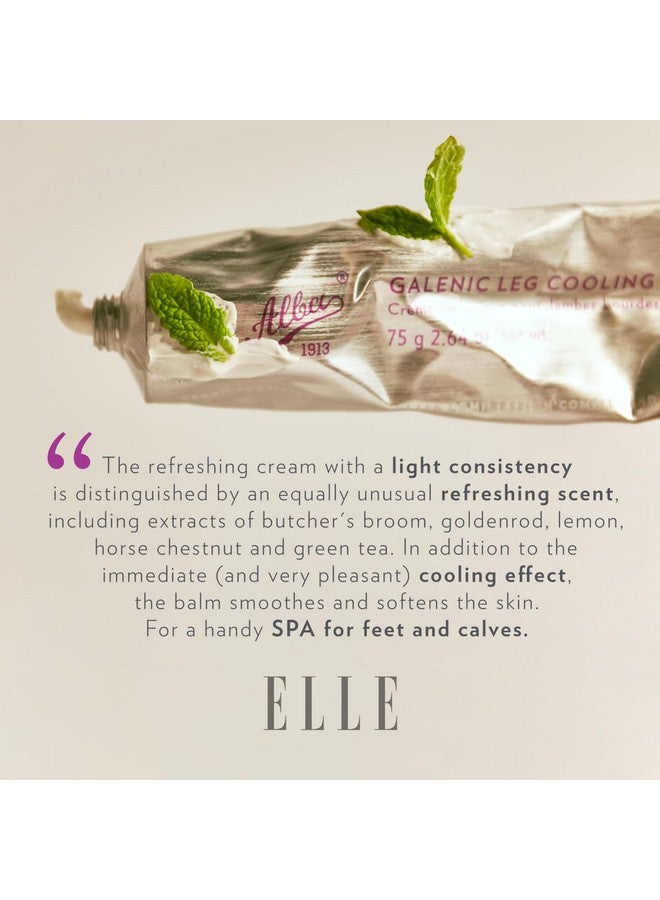 ألبا كريم ألبا جالينيك لتبريد الساقين - كريم استرخاء للساقين مع عشبة الجزار الذهبية والليمون والكستناء والشاي الأخضر لتبريد عميق وتسكين طويل الأمد وترطيب البشرة - أنبوب قابل لإعادة التدوير 75 جرامًا - Image 3