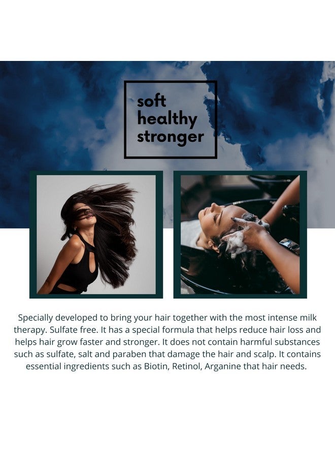 Morfose Milk Biotin Shampoo - Sulfate-Free Formula, Intensive Milk Therapy with 15 Amino Acid Complex, Biotin and Retinol Enriched for Hair Growth, Strengthening Arginine, 33.81 Fl. Oz - Image 3