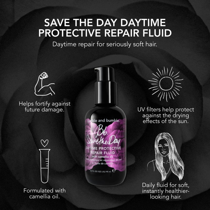 Bumble and bumble. Save the Day Protective Hair Repair Fluid Daily Serum | For Damaged Hair | Curly, Wavy, Straight, 3.2 Fl Oz - Image 4