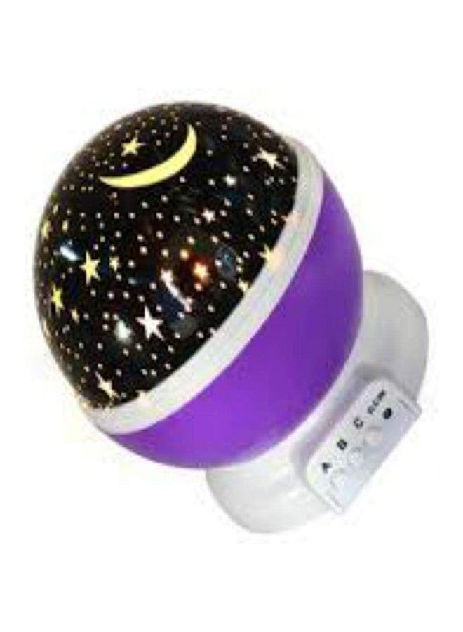 LED Rotating Star Cat Silicone Cloud Baby Night Light Nursery Children Room Lamp Purple