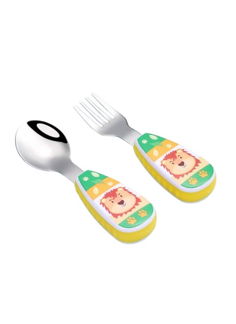 Lion Kid's Spoon & Fork Cutlery Set with Case