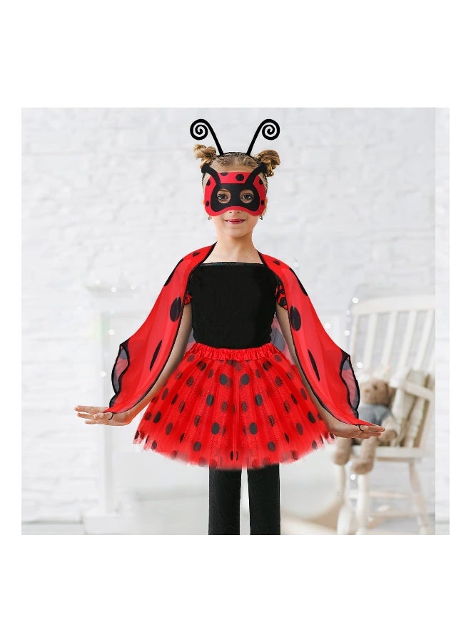 ladybug birthday dress Haute Couture Flower Tiered Tulle Knee Length Kids Formal Wear main image 0