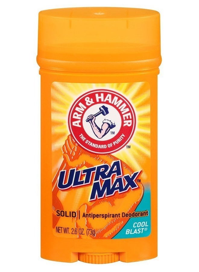 Arm & Hammer Deodorant 2.6 Ounce Solid Ultra Max Cool Blast (76ml) (2 Pack)
