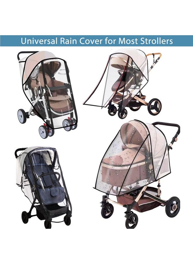 AMORBASE Universal Stroller Rain Cover, Clear Breathable Weather Shield with Waterproof Zipper, 4 Seasons Protection (XL) - Image 5