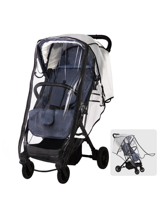 AMORBASE Universal Stroller Rain Cover, Clear Breathable Weather Shield with Waterproof Zipper, 4 Seasons Protection (XL) - Image 1