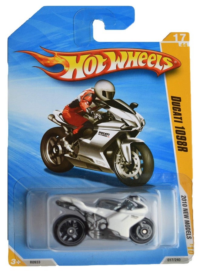 Hot Wheels Ducati 1098R 2010 New Models Series White Ducati 1098R 1:64 Scale Collectible Die Cast Car #17/44 - Image 1