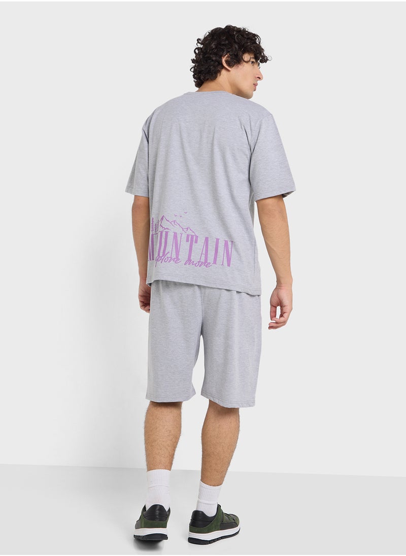 Seventy Five Graphic T-Shirts And Shorts Sets  - Image 2