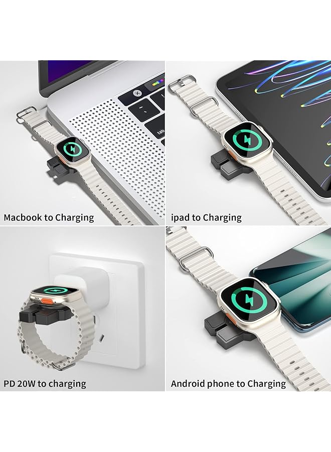 erorex Usb C Charger For Watch Travel Car Charger Portable Wireless Powerful Magnetic Fast Charging Compatible With Watch Ultra 8 7 Se 6 5 4 3 2 Portable Watch Charger  - Image 4