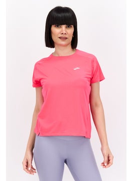 Brooks Women Sportswear Fit Short Sleeve Running Top, Pink  - Image 1