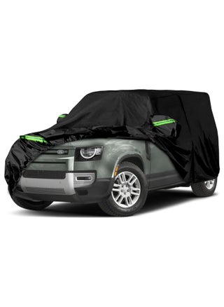All Weather Car Cover for Land Rover Defender 110 4-Door (2020-2024), 6 Layers Waterproof Coating with Reflectors, Soft Interior Lint Layer, Security Lock and Zipper (Black) - pzsku/Z6ED3FC6B47A477619646Z/45/_/1723528356/4b70b9e5-fbc5-4506-bbf2-7bb64f5fcfb9
