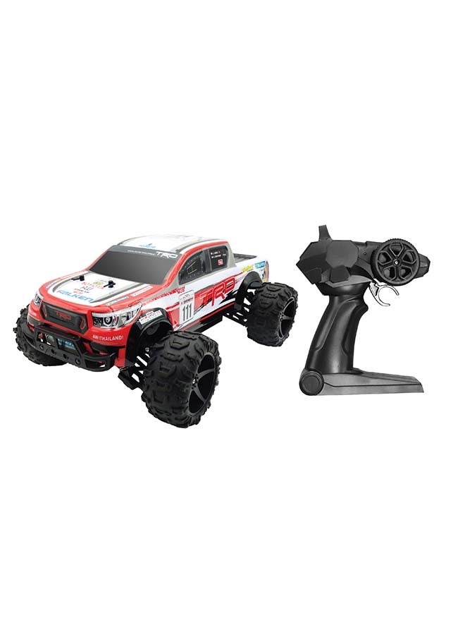 D-Power 1:10 RALLY CHAMP Toyota Hilux Revo AXCR RC Car – 2.4GHz Remote Control, 7.4V USB Rechargeable Battery, Off-Road Ready, for Kids Ages 6+ - Image 1