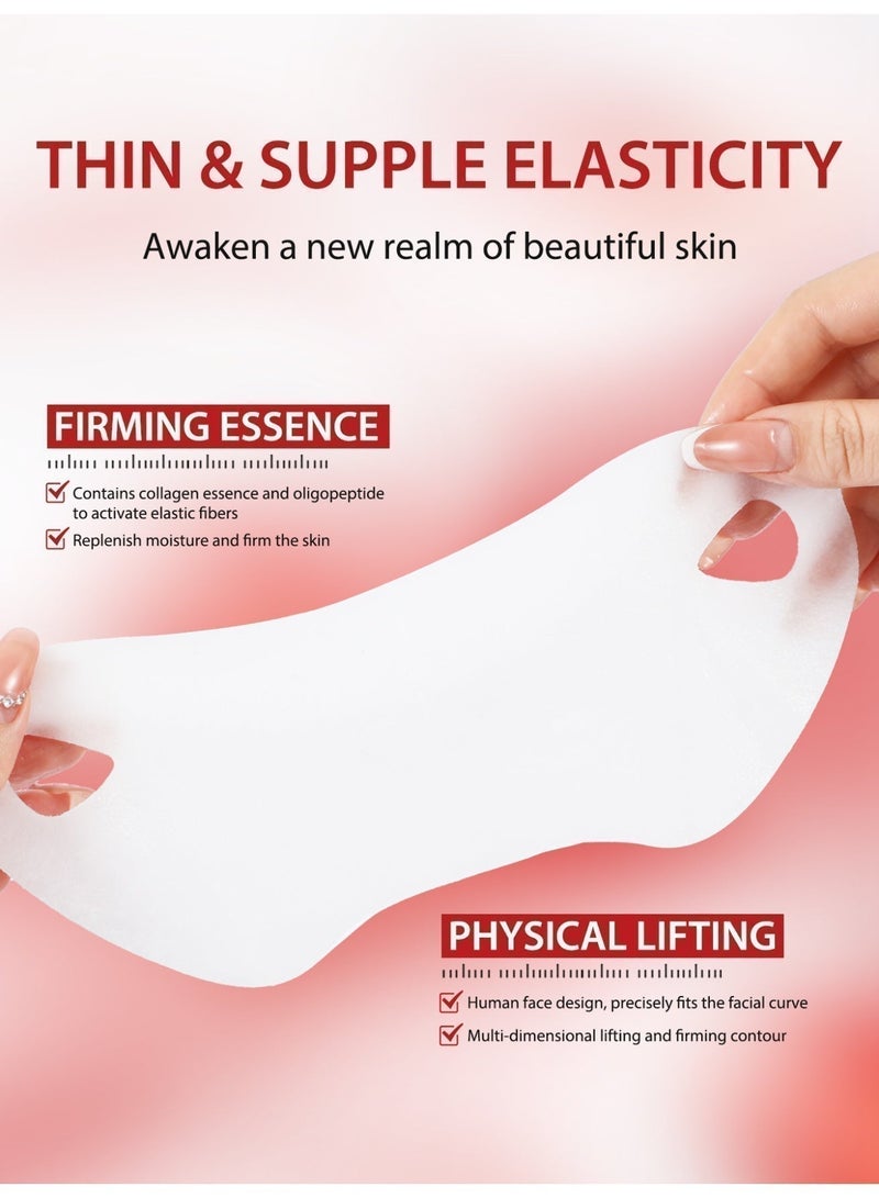 موويام قناع شد الوجه V Line بالبروتينات البولي ببتيدية  - يحتوي على خلاصة الكولاجين ومكونات أوليغوببتيدية لشد الوجه - رباط للذقن للعناية بالبشرة - يجعل البشرة ناعمة ومرنة ومتماسكة | قناع شد الوجه V Line - Image 3
