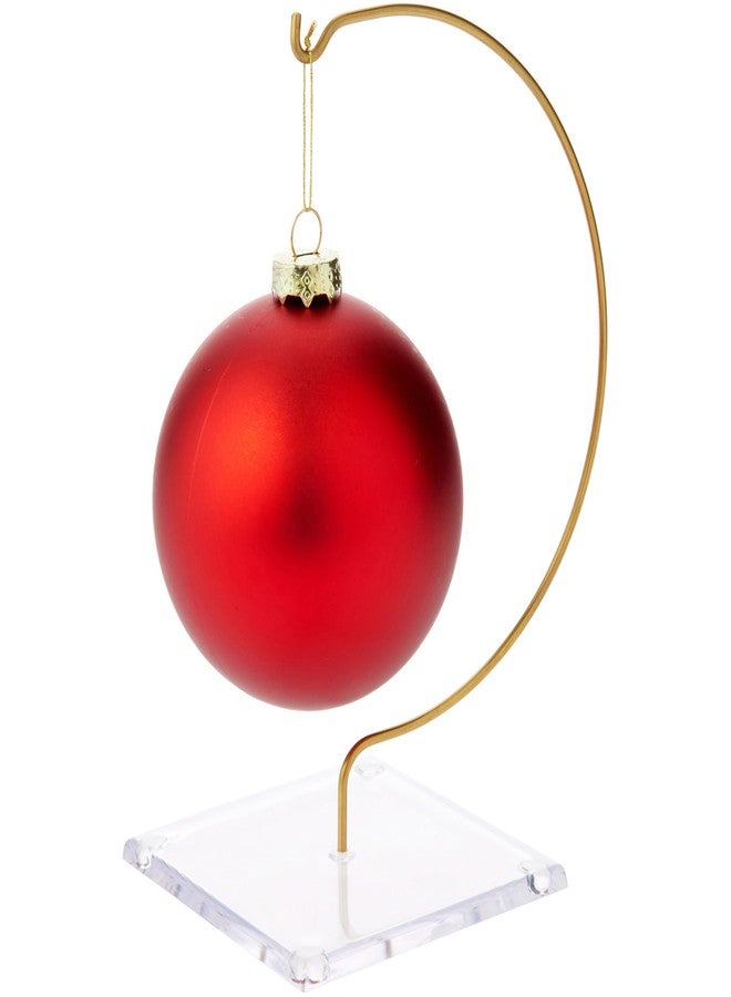 Plymor Wire Ornament Hanger Display with 3.25" Clear Acrylic Thin Square Base, 6" H - Image 2