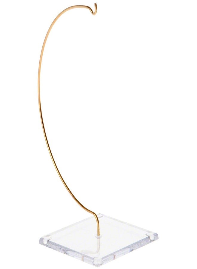 Plymor Wire Ornament Hanger Display with 3.25" Clear Acrylic Thin Square Base, 6" H - Image 1