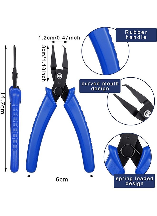 Zoreya - 2 Pcs Jewelry Pliers, Split Ring Pliers, Jewelry Making Tools or Jewelry Beading Repair Making Supplies (Blue, Black) - Image 1