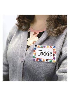 Generic Name Tag, UNITS 36, sticker printed on it with colored claws for the student’s name, multi-colored, with a picture printed on it, manufactured by Up to Date Egypt 01222143812  - Image 1