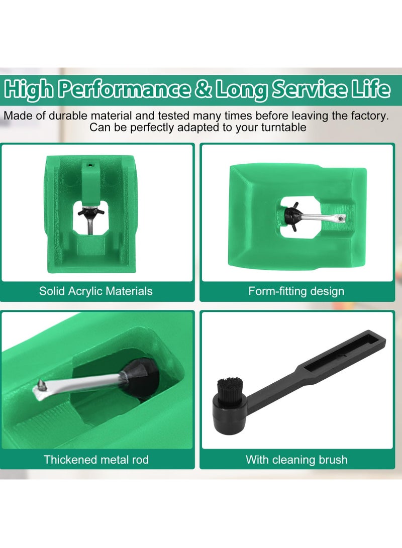 ATN95E Replacement Stylus for AT95E Cartridge, Diamond Record Player Needles Compatible with Audio-Technica AT-LP120-USB Turntables Record Player, Fit AT93, AT3400, AT3450 Cartridge Green - Image 5