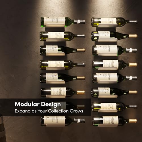 xympo Wall Mounted Wine Rack Set – 6-Piece Aluminum Bottle Holders with Non-Slip Cork Pads for Secure Storage - Image 4