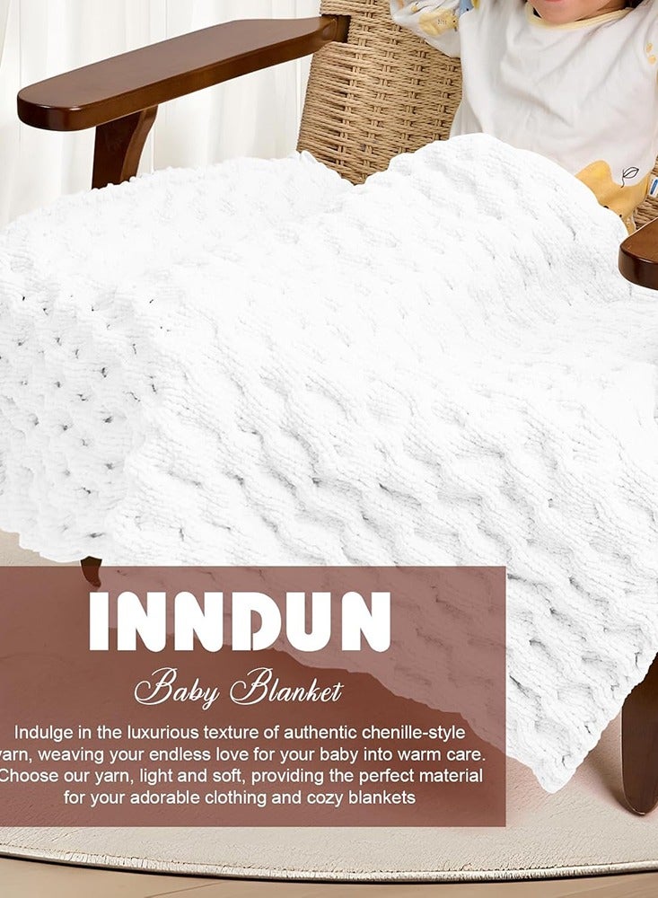Generic 2-Piece Soft Chunky Knitting Yarn for Crochet Plush Projects Warm White Coarse Wool for Sweaters Hats Blankets - Image 3