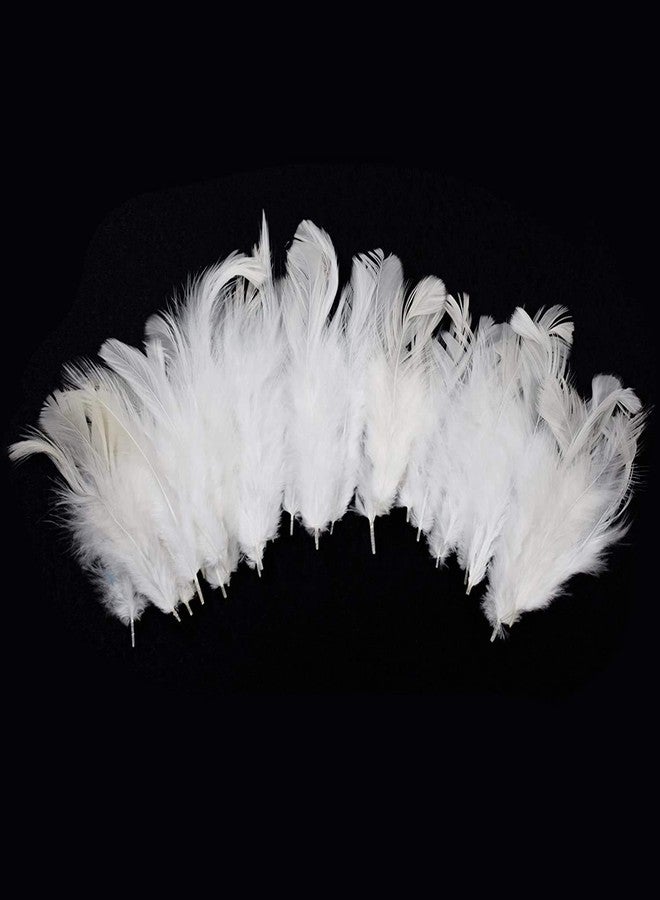 Utkarsh Natural Dyed White Multi-Purpose Craft Feathers (Approximately 80pc) for Dream Catcher Artificial Jewelry Making Art & Craftworks s DIY Hobby Crafts Kids Projectworks Scrapbooking - Image 1