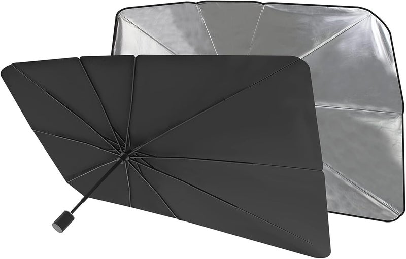 أونتل ظل شمسي للزجاج الأمامي من Ontel Brella Shield بتصميم مدمج، يفتح مثل المظلة ويناسب السيارات والشاحنات والسيارات الدفع الرباعي – مقاس واحد (31×57 سم) – كما رأيناه على التلفزيون - Image 2