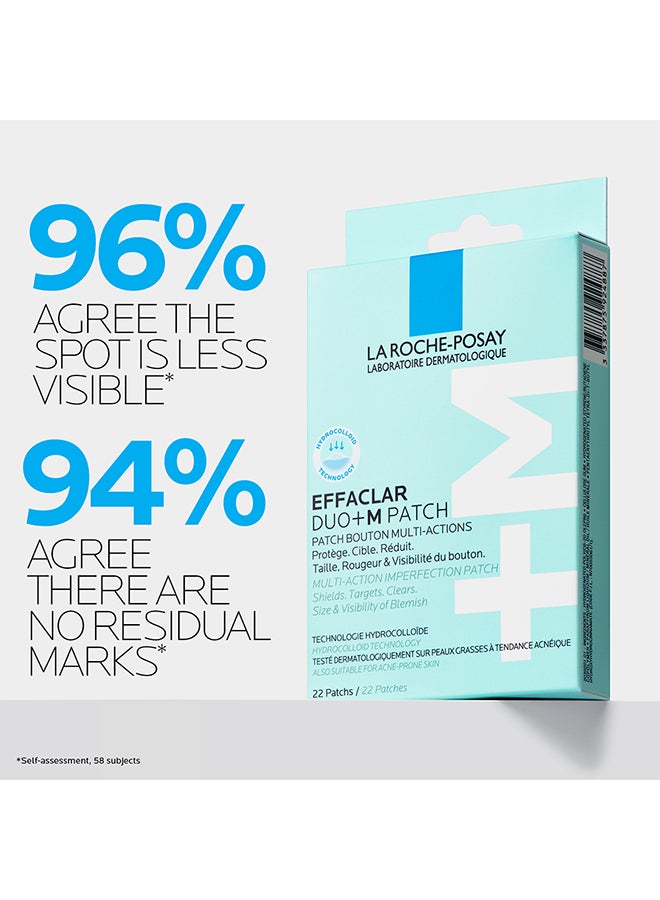 LA ROCHE-POSAY Effaclar Duo+M Patch - Clear Pimple Plasters with Hydrocolloid Technology, Reduces Pimples in Just 8 Hours, For Acne Prone Skin - Image 2