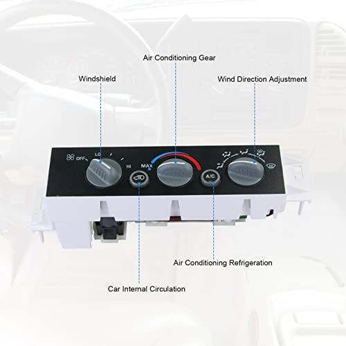 DICMIC A/C Heater Control Panel Climate Control Module Without Rear Window Defogger Switch for 1996-2000 Chevy GMC C1500 C2500 C3500 K1500 K2500 K3500 Suburban Yukon Replace# 599-007, 15-72548 - Image 4