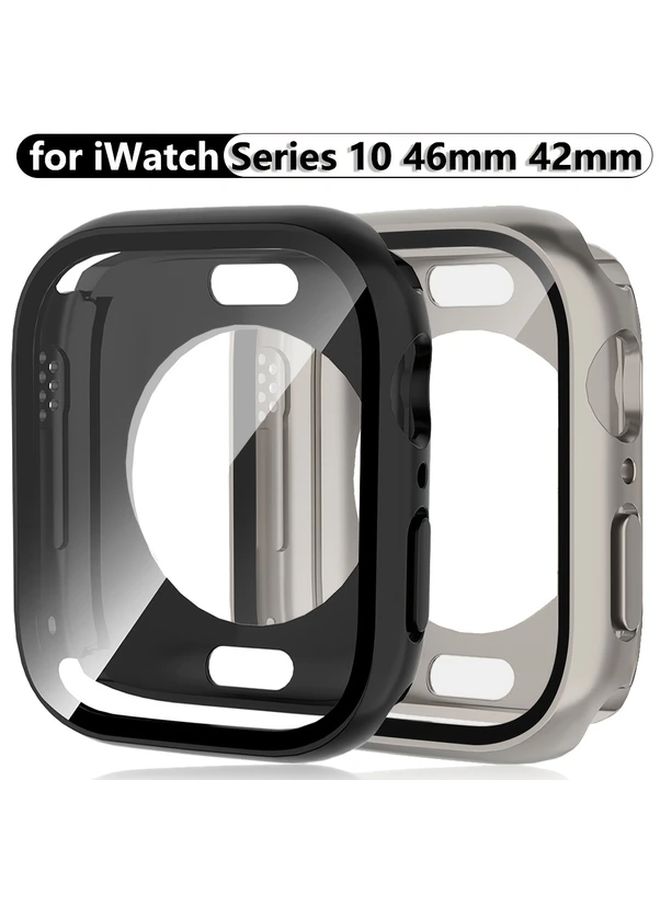 Rose Golden Waterproof Protective Case With Tempered Glass For 45mm Series 7 8 9 - Image 1