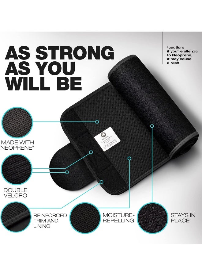 ActiveGear Premium Waist Trimmer & Trainer Belt for Men and Women - Sweat-Enhancing Slimming Wrap for Stomach, Adjustable Fit - Image 1
