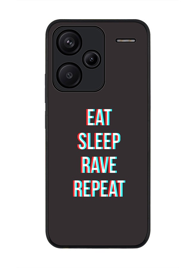 Stylizedd Rugged Black Edge Case for Xiaomi Redmi Note 13 Pro Plus, Slim fit Case Flexible Anti Drop TPU Gel Thin Cover -  Rave Routine - Image 1