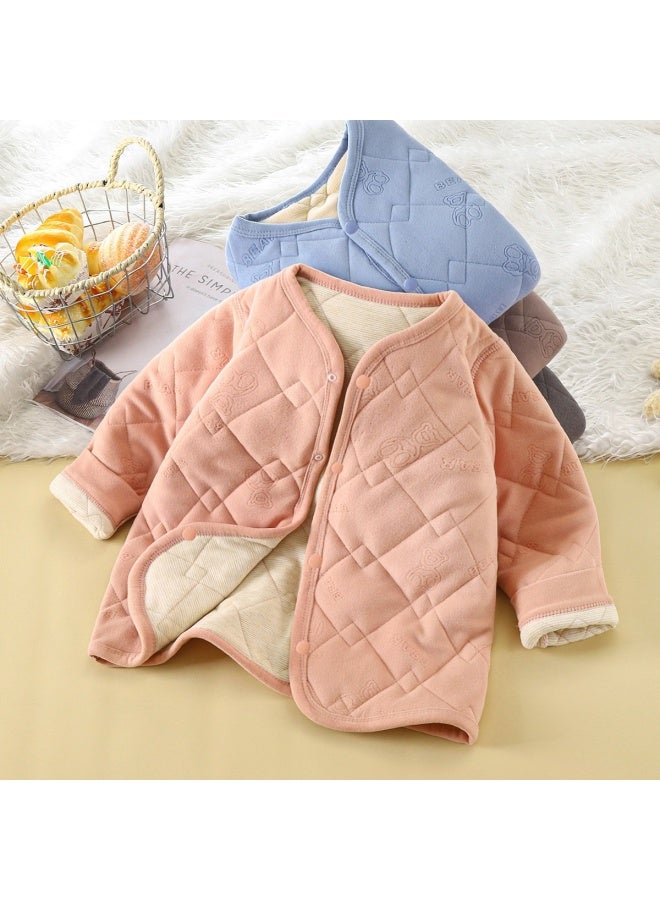 School Uniform Artifact Children's Thermal Underwear Suit Fleece-lined Thickened Boy's Autumn Clothes Autumn Trousers Women's Children's Wear Warm Clothes Autumn And Winter