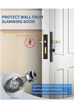 Y&D Magnetic Door Stop Stainless Steel 201 Catch Holder No Drill Doorstop with 3m Self Adhesive Tape Screws for Stronger Wall Floor Mount Hold Open  - Image 4