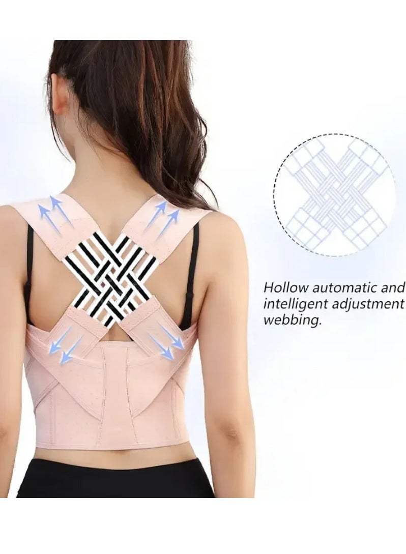 Fitness World Posture Corrector Back Bracket Anti-Hump Posture Corrector Bracket Adjustable Back Shoulder Support Straps Fit Women and Men - Image 1