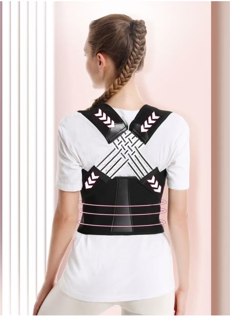 Fitness World Posture Corrector Back Bracket Anti-Hump Posture Corrector Bracket Adjustable Back Shoulder Support Straps Fit Women and Men  - Image 4