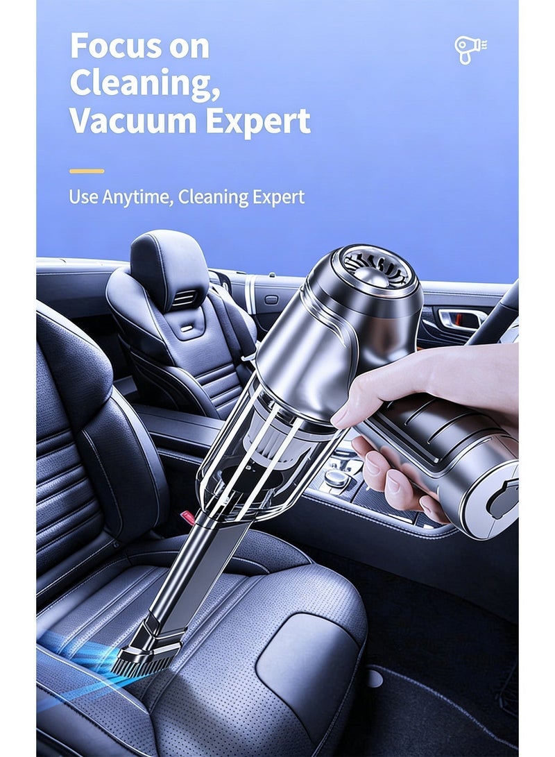 Cordless Handheld Car Vacuum Cleaner Wireless Rechargeable Mini Vacuum 95000PA Powerful Suction Portable Wet Dry Vacuum Cleaner with Washable Filter for Car Interior Home Office Cleaning - Image 4