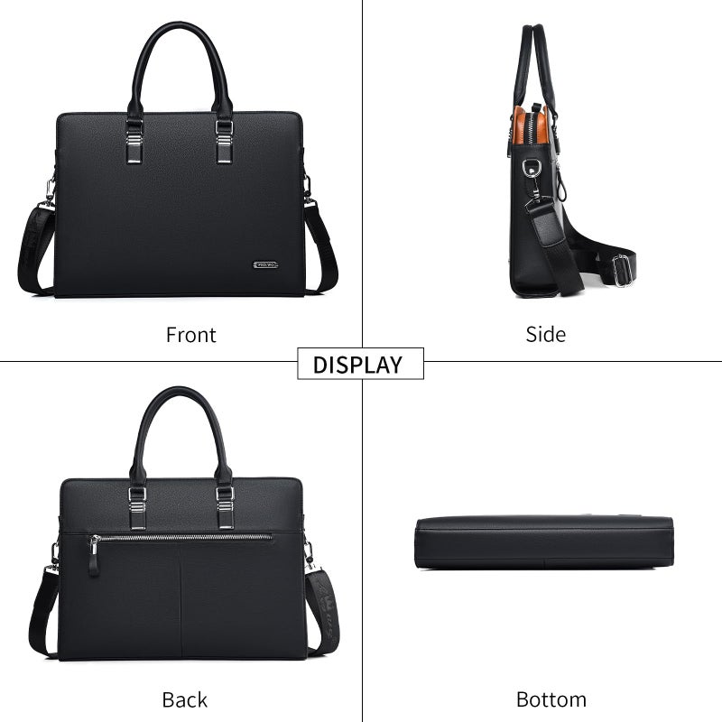 FSD.WG]Business Bag Leather Briefcase Shoulder Laptop Business Bag for Men - Image 3