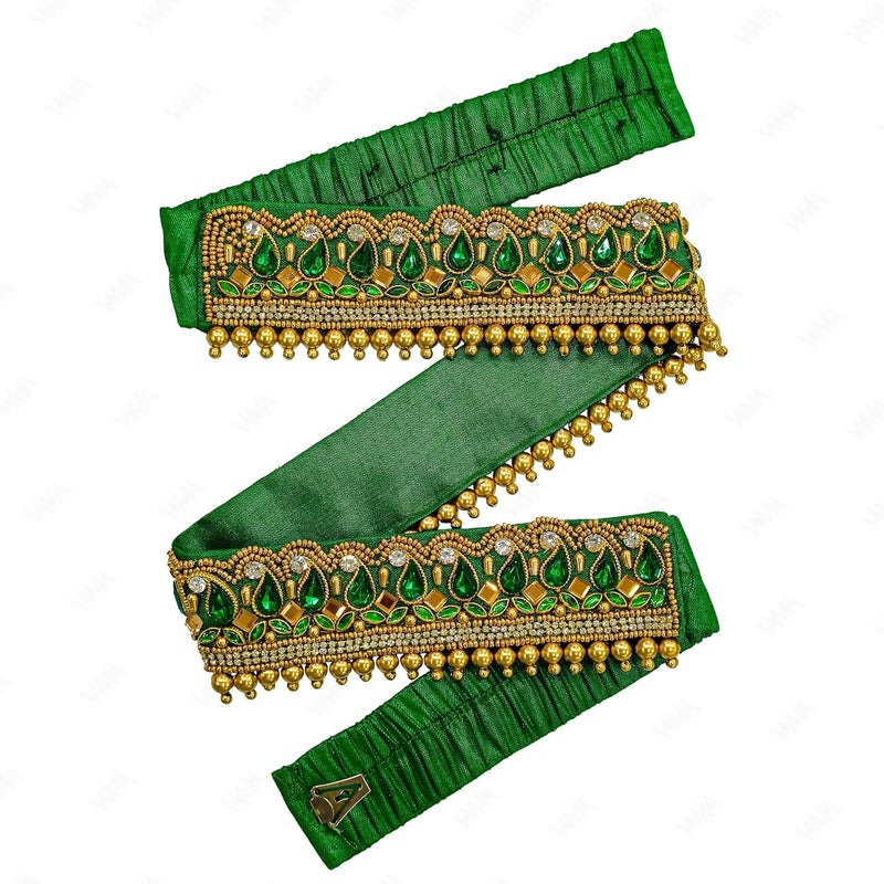 VAMA Traditional Adjustable Embroidery Cloth Saree Waist Belt Stretchable Kamarpatta Kamardhani Kamarband Kamarbandh Kamar ka Patta Patti Tagdi for Women & Girls - Image 1