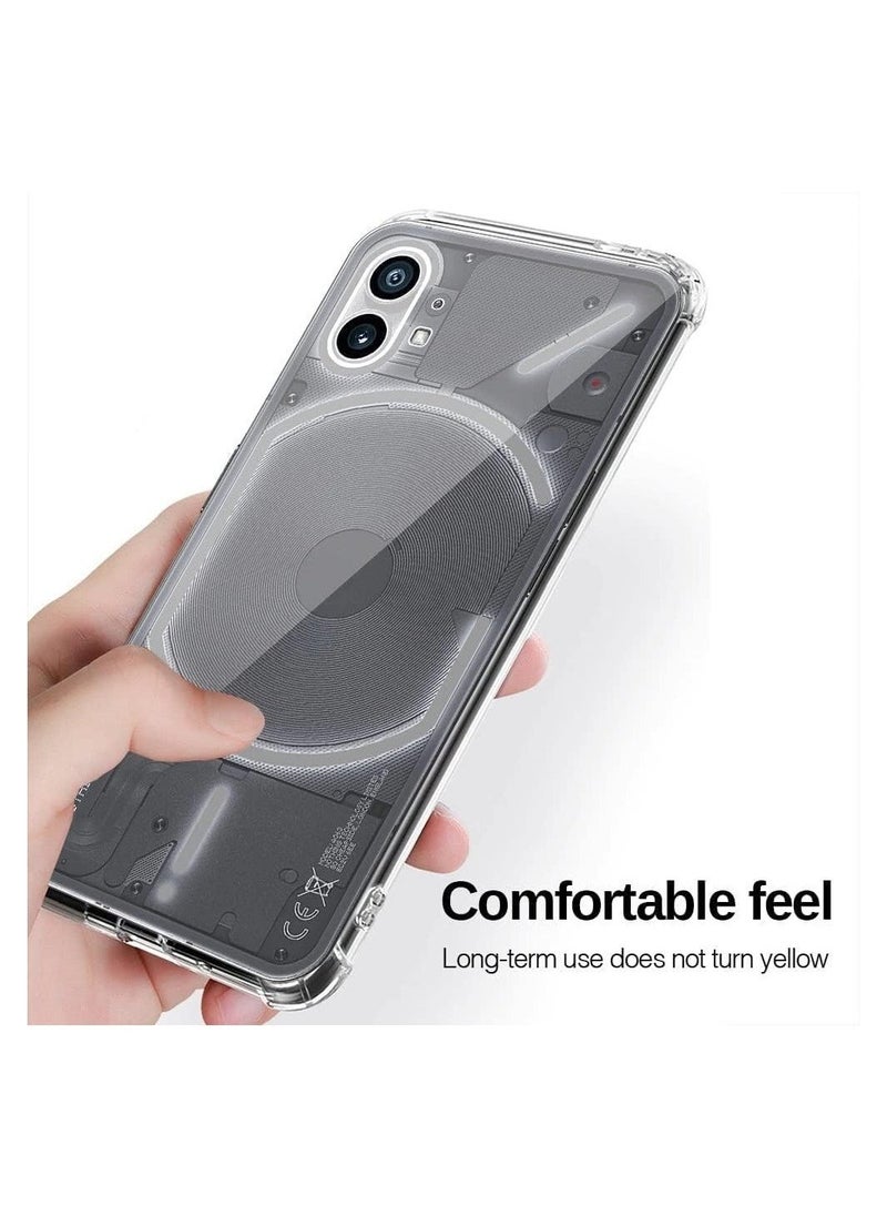 Raxoom Case for Nothing Phone 1 Case Cover Clear Back Air Cushion Soft Silicone Shockproof Anti-Scratch Protective Bumper Shell Corner for Nothing Phone - Image 4