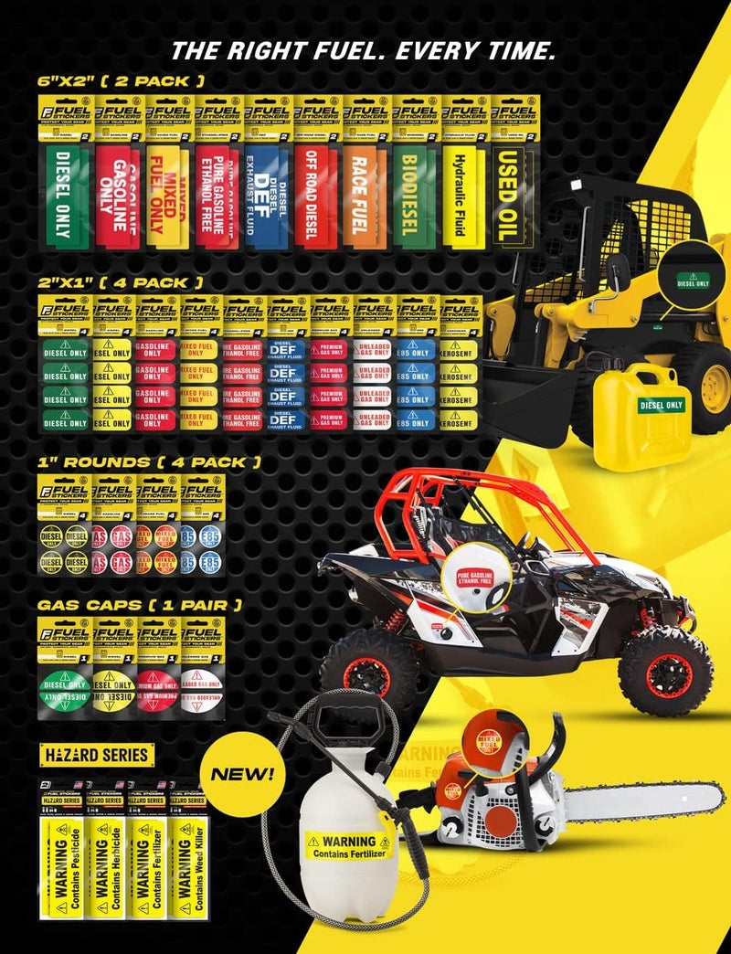 Fuel Stickers Fuel Decals Stickers - 4 Pack - 2" x 1" - Extreme Quality - Ultra Durable - Weather Resistant - Commerical Grade - Image 5