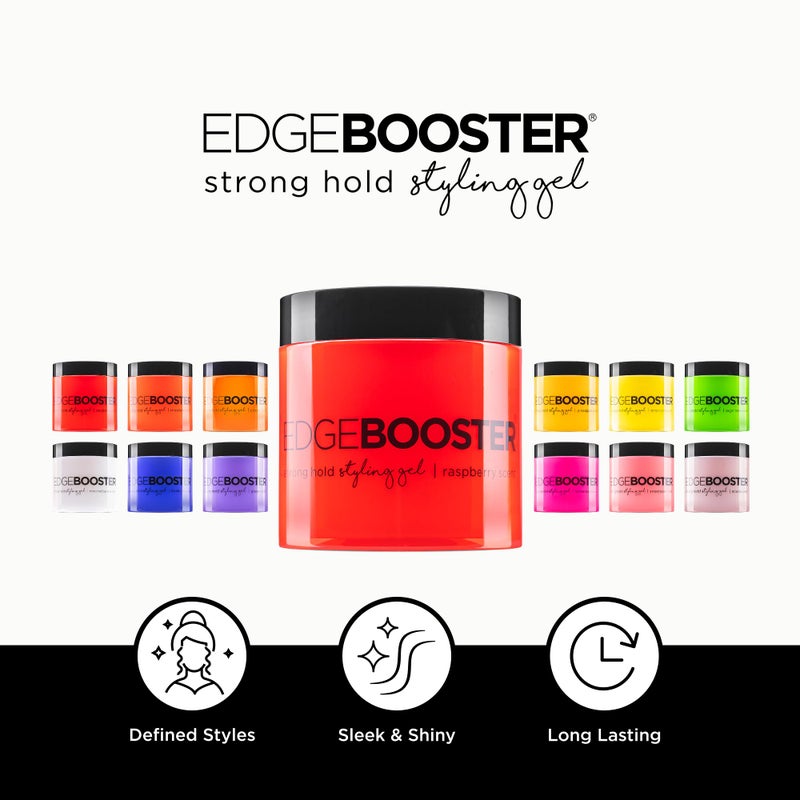 Style Factor EDGE BOOSTERÂ® Strong Hold Styling Gel | Alcohol-Free Hair Gel with Camellia Sinensis Seed Oil for Curly, Wavy & Sleek Styles | Frizz Control, Long-Lasting and Flexible Hold (16.9oz) - Image 2