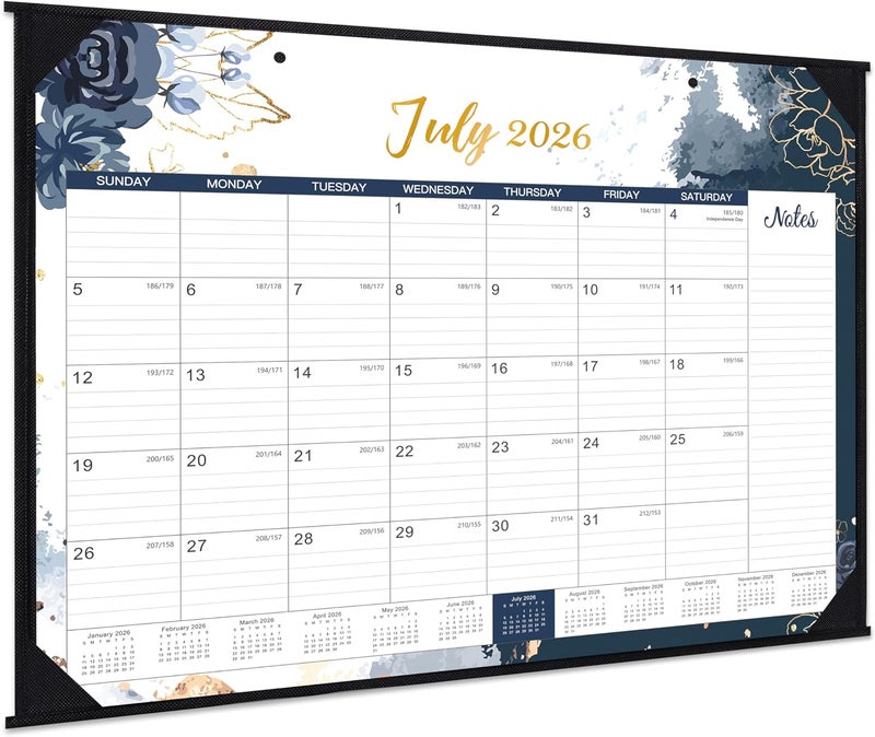 Tersus Large Desk Calendar 2026, January 2026 - December 2026, 12 Month Desk Calendar, 22" x 17", Corner Protectors, Schedule Planner for Home, Office - Image 1