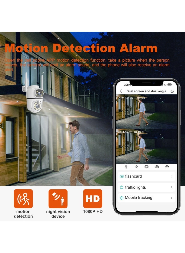 Generic - Wireless WiFi camera indoor and outdoor high-definition 1080P night vision device mobile phone remote binocular monitoring camera - Image 1