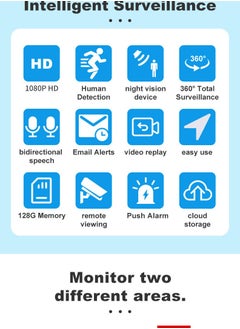 Generic Wireless WiFi camera indoor and outdoor high-definition 1080P night vision device mobile phone remote binocular monitoring camera  - Image 2