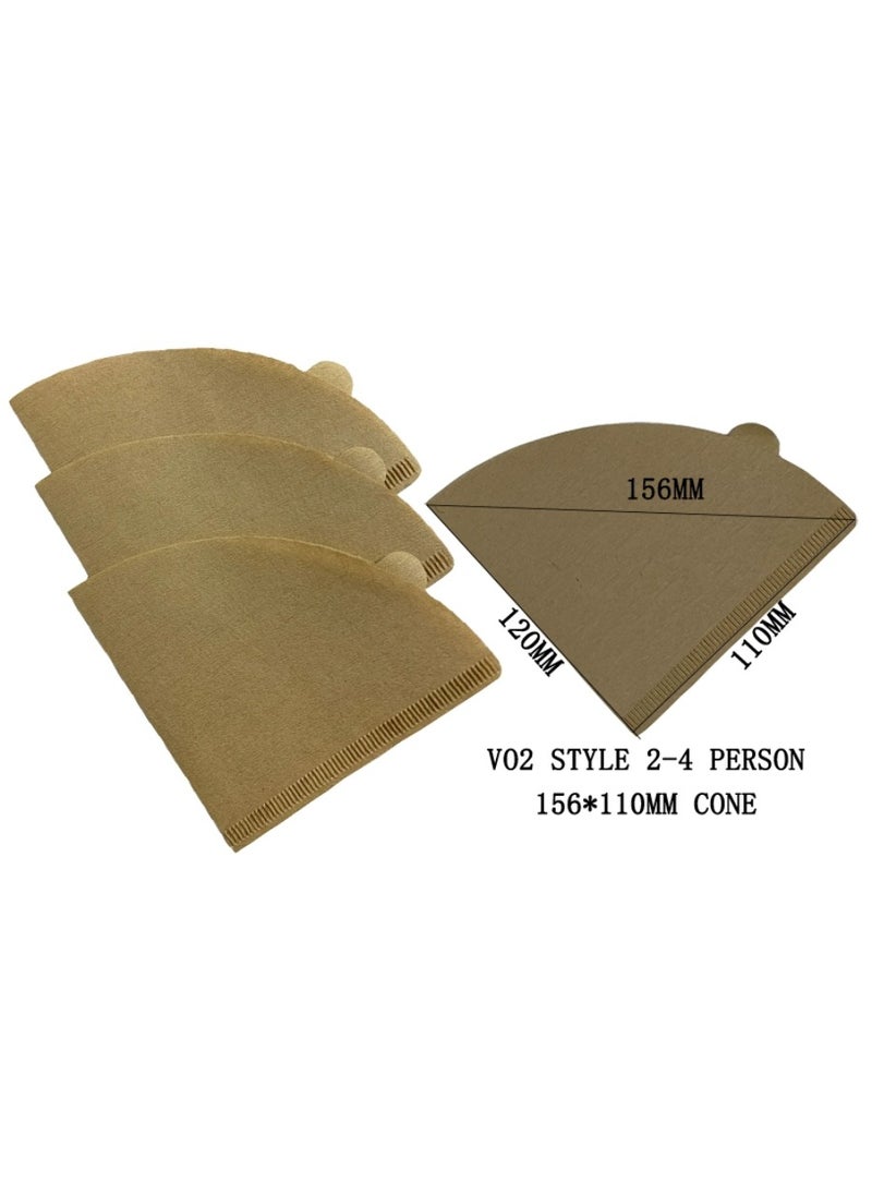 Coffee Filter 200-piece, V60 Size 02 Coffee Paper Filter Unbleached Disposable Coffee Filters Paper for Pour Over  (2-4 Cups)