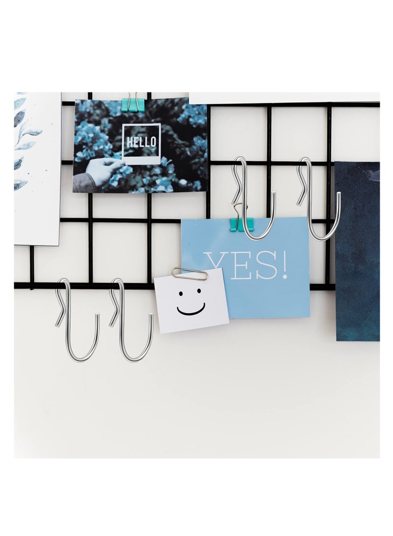 KASTWAVE S Shaped Metal Hooks Clip, S Shaped Hooks Stainless Steel Metal Hangers,Not Slip Off, Suitable for Indoor and Outdoor Hanging,  Kitchen Lights, Hanging Hooks for DIY Crafts(100 Pieces) Silver - Image 5