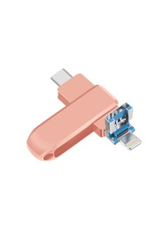 Generic Mobile Phone U Disk Large Capacity For AppleFor HuaweiType-c Computer Dual-use High-speed Metal USB Customized 512gb-Color:Rose Gold-Capacity:Semi-finished Shell Material (excluding Chip)  - Image 1