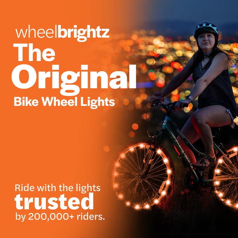 Brightz WheelBrightz 2-Pack Bike Wheel Lights, Orange - LED Bike Lights for Tires - Bike Lighting Parts & Accessories - Outdoor Summer Fun for Boys and Girls - Image 2